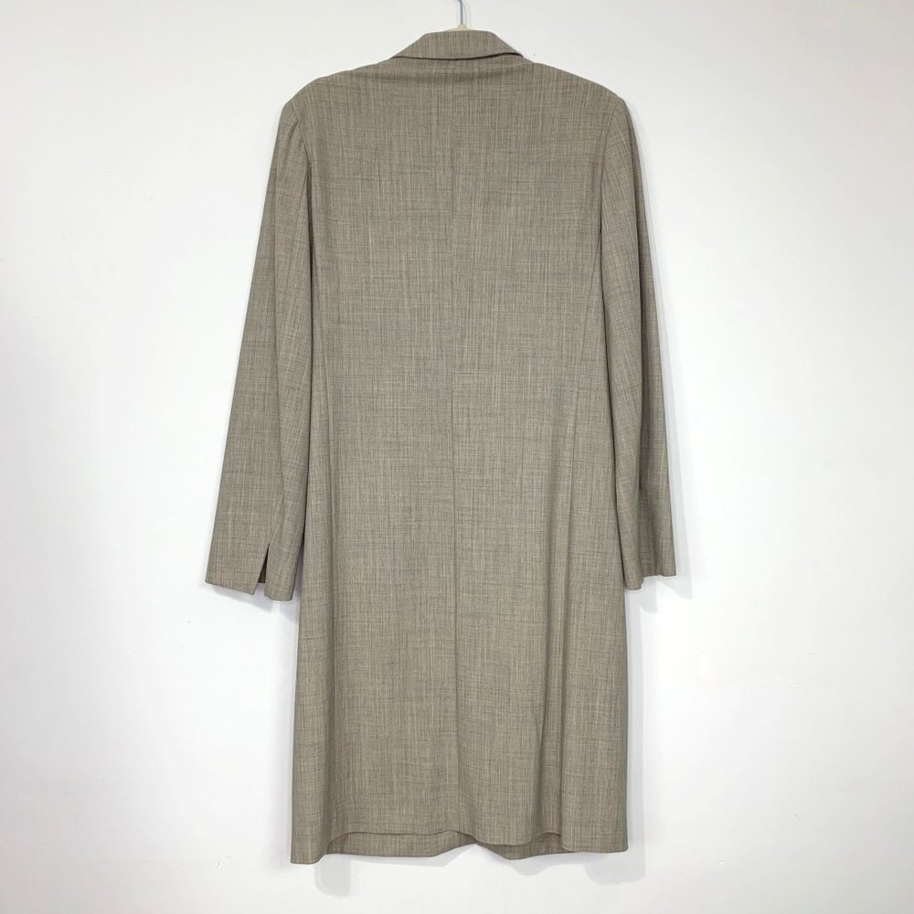 MAX MARA Women's Grayish‎ Beige Long Sleeve Overcoat Sz 8 - Picture 8 of 10